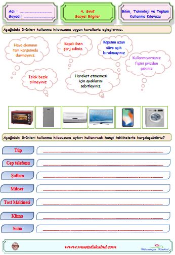 4 Sinif Sosyal Bilgiler Bilim Teknoloji