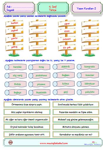  4. Sınıf Yazım Kuralları
