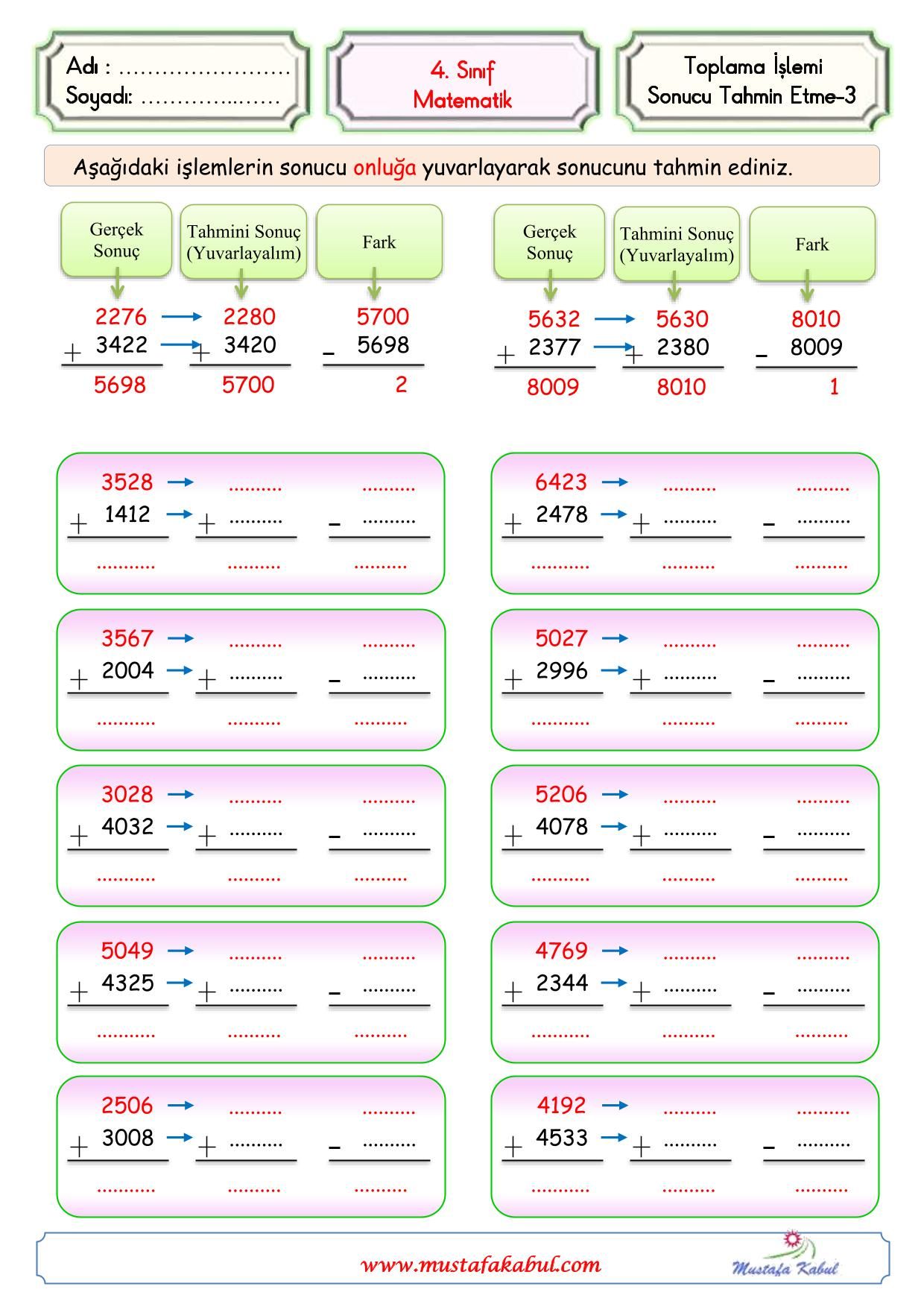 4 S n f Matematik Toplama lemi Etkinlikler Testler Ve Problemler 4 S n f Matematik Toplama lemi Etkinlikler Testler Ve Problemler