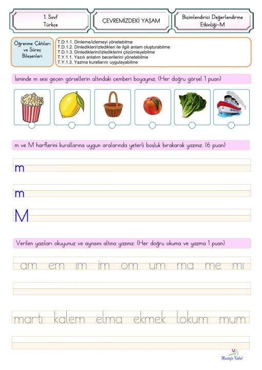   M Harfi Süreç Değerlendirme