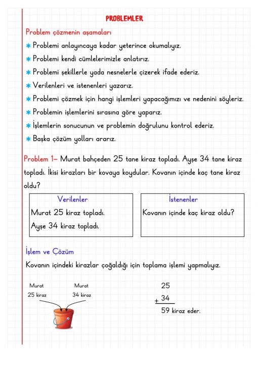 2.Sınıf Problemler Defter Notu