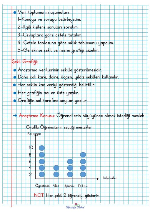  2.Sınıf Veriye Dayalı Araştırma Defter Notu