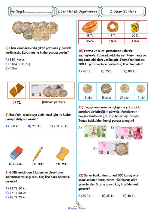  3.Sınıf Paralarımız