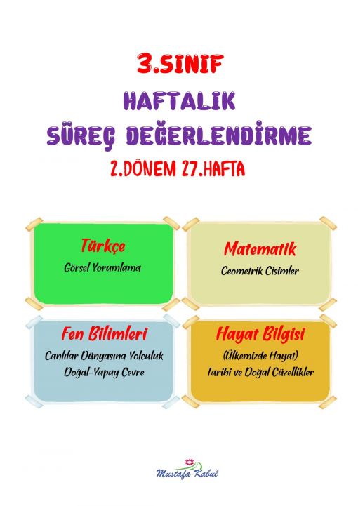  3.Sınıf Süreç Değerlendirme
