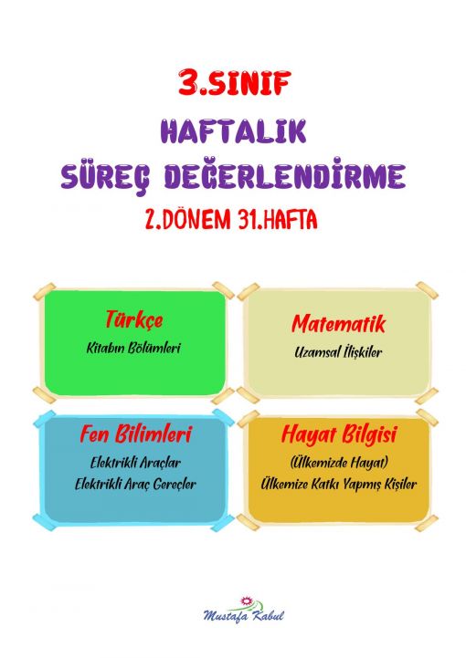  3.Sınıf Süreç Değerlendirme