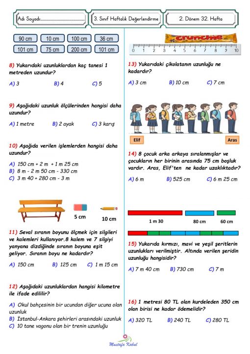  3.Matematik Uzunluk Ölçüleri