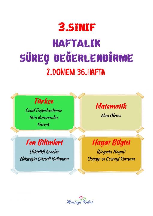  3.Sınıf Süreç Değerlendirme