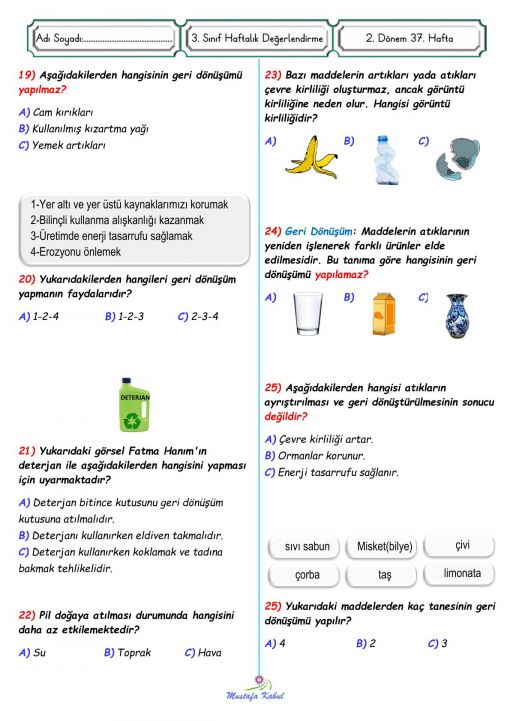  3.Sınıf Geri Dönüşümün Önemi