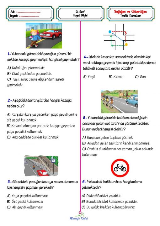 3.Sınıf Sağlığım ve Güvenliğim 