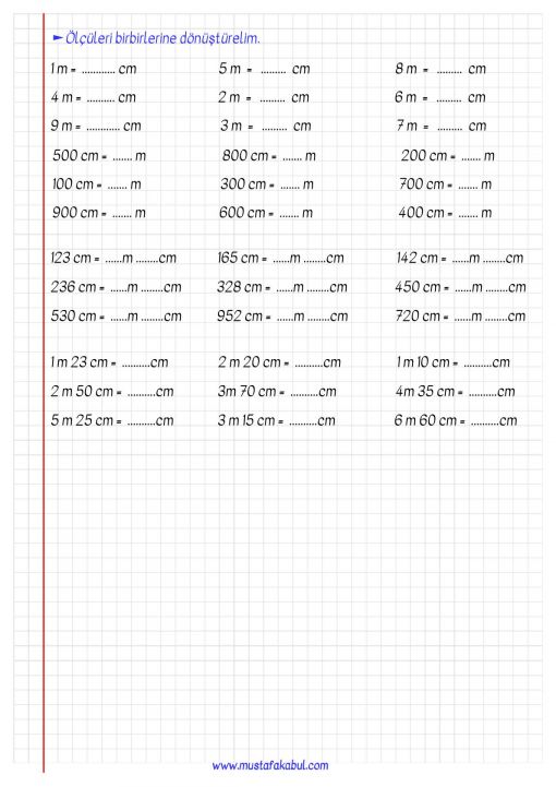 3.Sınıf Uzunluk Ölçme Defter Notu ve Konu Özeti 3.Sınıf Uzunluk Ölçme Defter Notu ve Konu Özeti