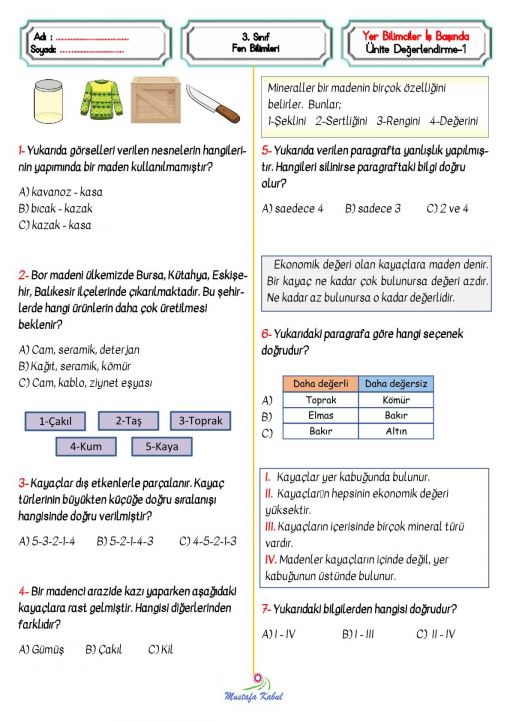  3.Sınıf Yer Bilimciler İş Başında