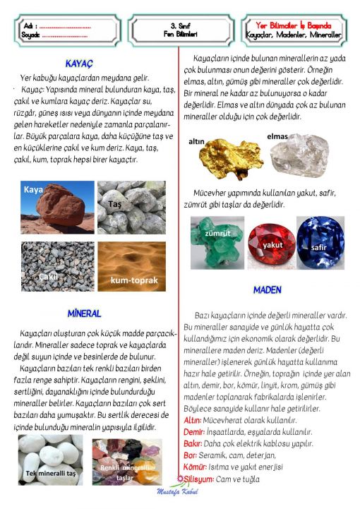  3.Sınıf Yer Bilimciler İş Başında