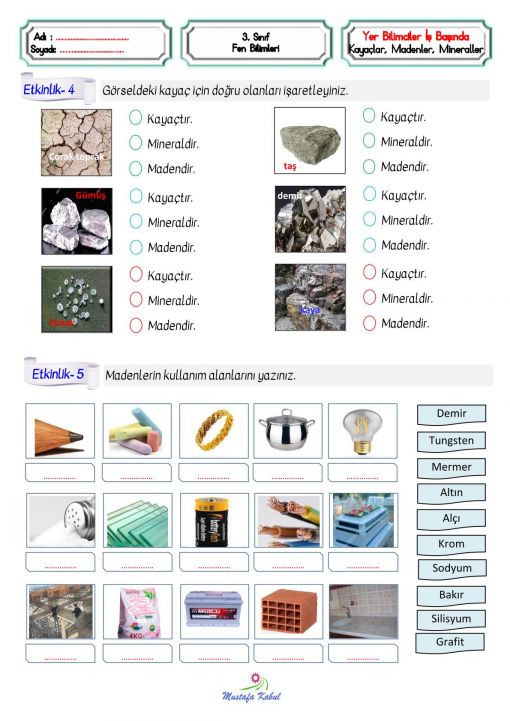 3.Sınıf Yer Bilimciler İş Başında