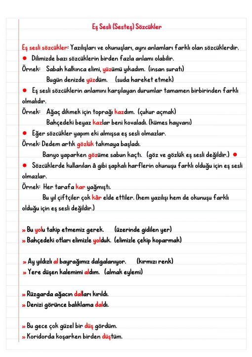  4.Sınıf Ders Notları 3.Hafta