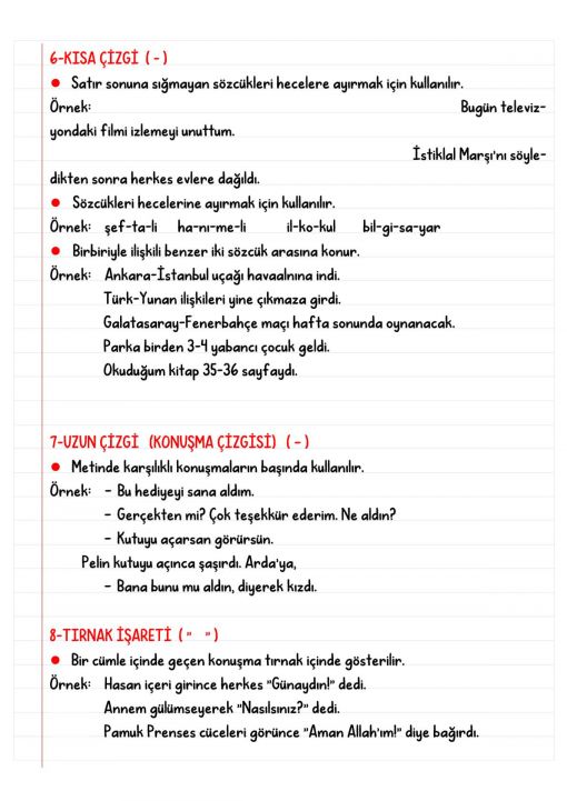 4.Sınıf Haftalık Defter Notları