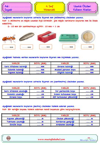    4.Sınıf Matematik Uzunluk Ölçüleri