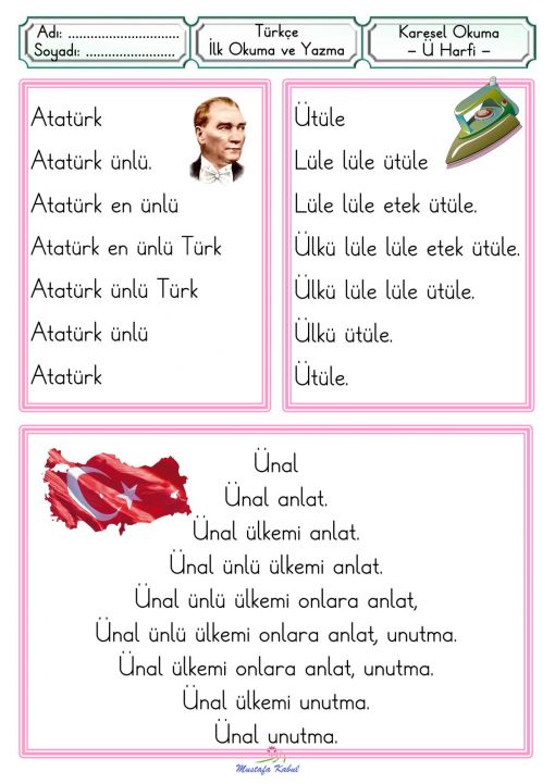  Ü Harfi Karesel Okuma Metinleri