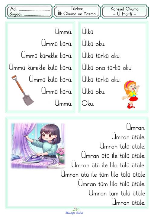  Ü Harfi Karesel Okuma Metinleri