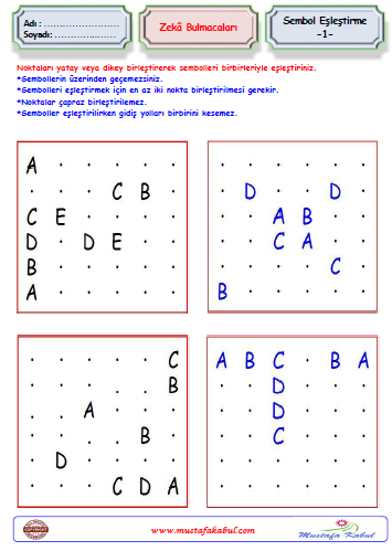  Zeka Bulmacaları Sembol Eşleştirme-1