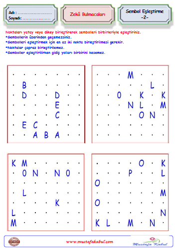   Zeka Bulmacaları Sembol Eşleştirme-2