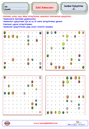   Zeka Bulmacaları Sembol Eşleştirme-4