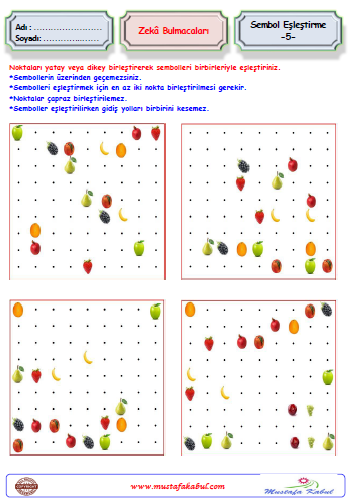   Zeka Bulmacaları Sembol Eşleştirme-5